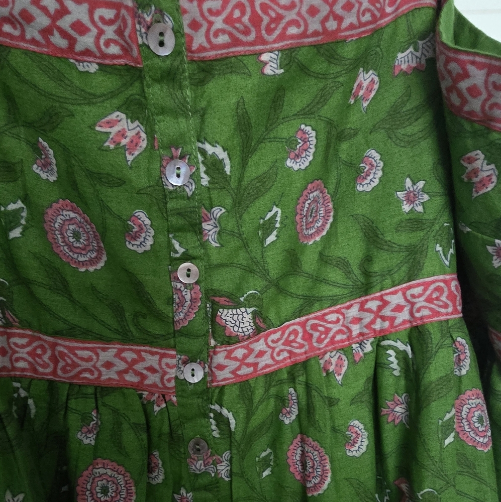 Green and Pink Floral Maxi Dress -Natural Life - Picture 6 of 8